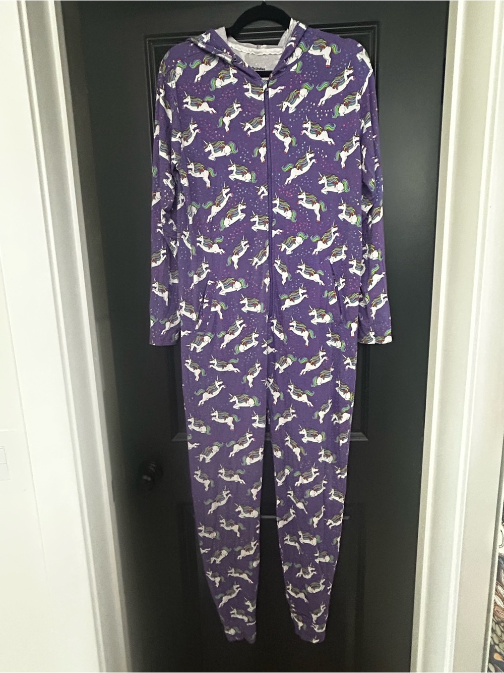 MeUndies Unicorn Print Zip-Front Onesie